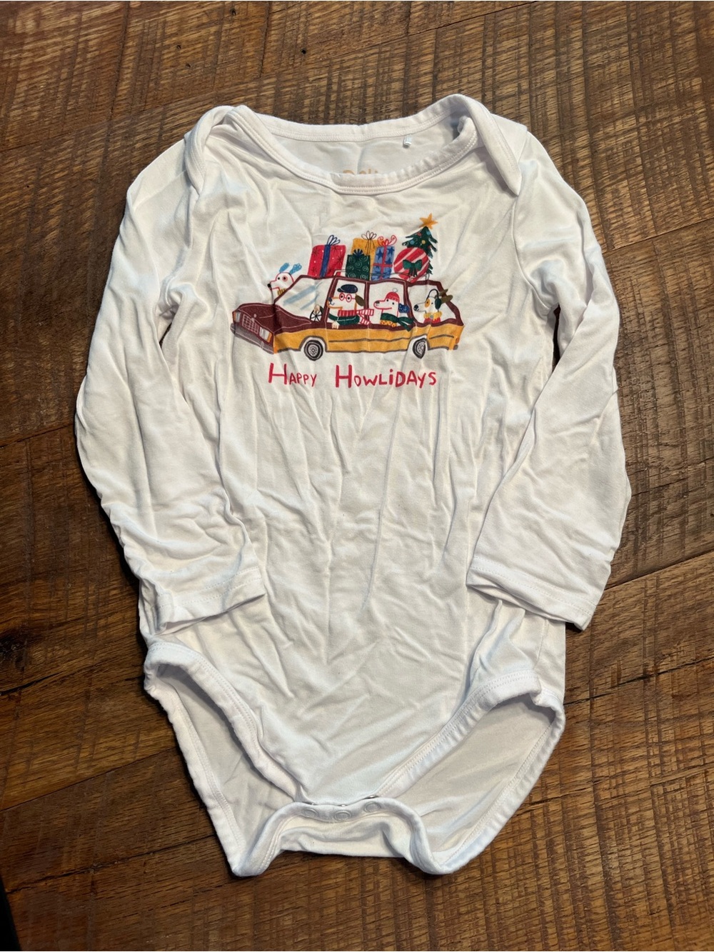 Little Sleepies Baby Holiday Onesie with Festive Car Graphic